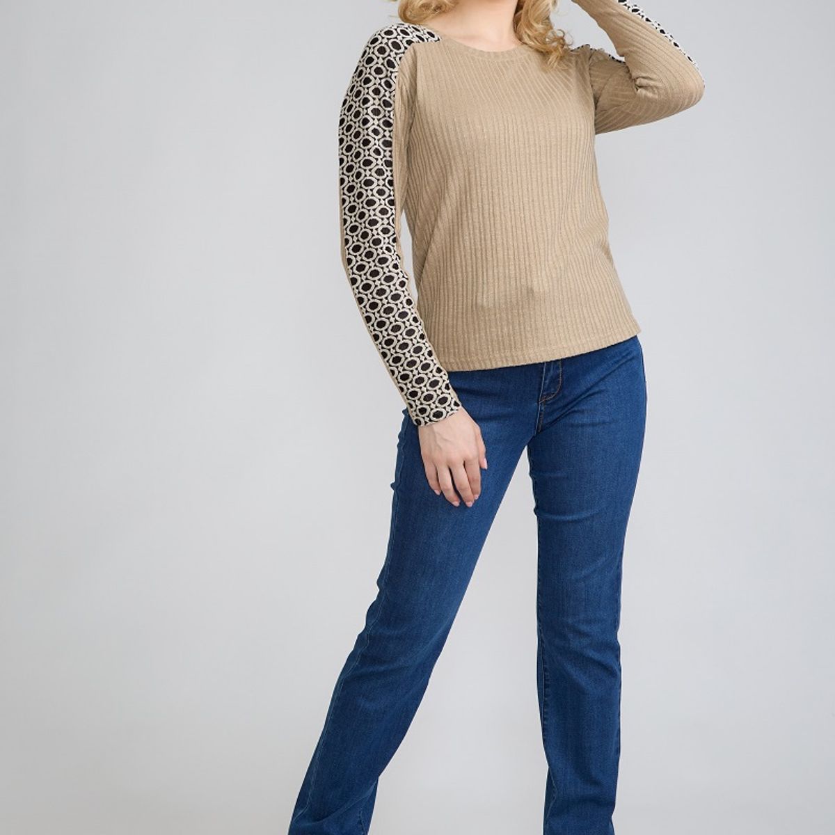 TENTATION - Jeans Recto TA Con Faja Elasticada Interior Azul Tentation