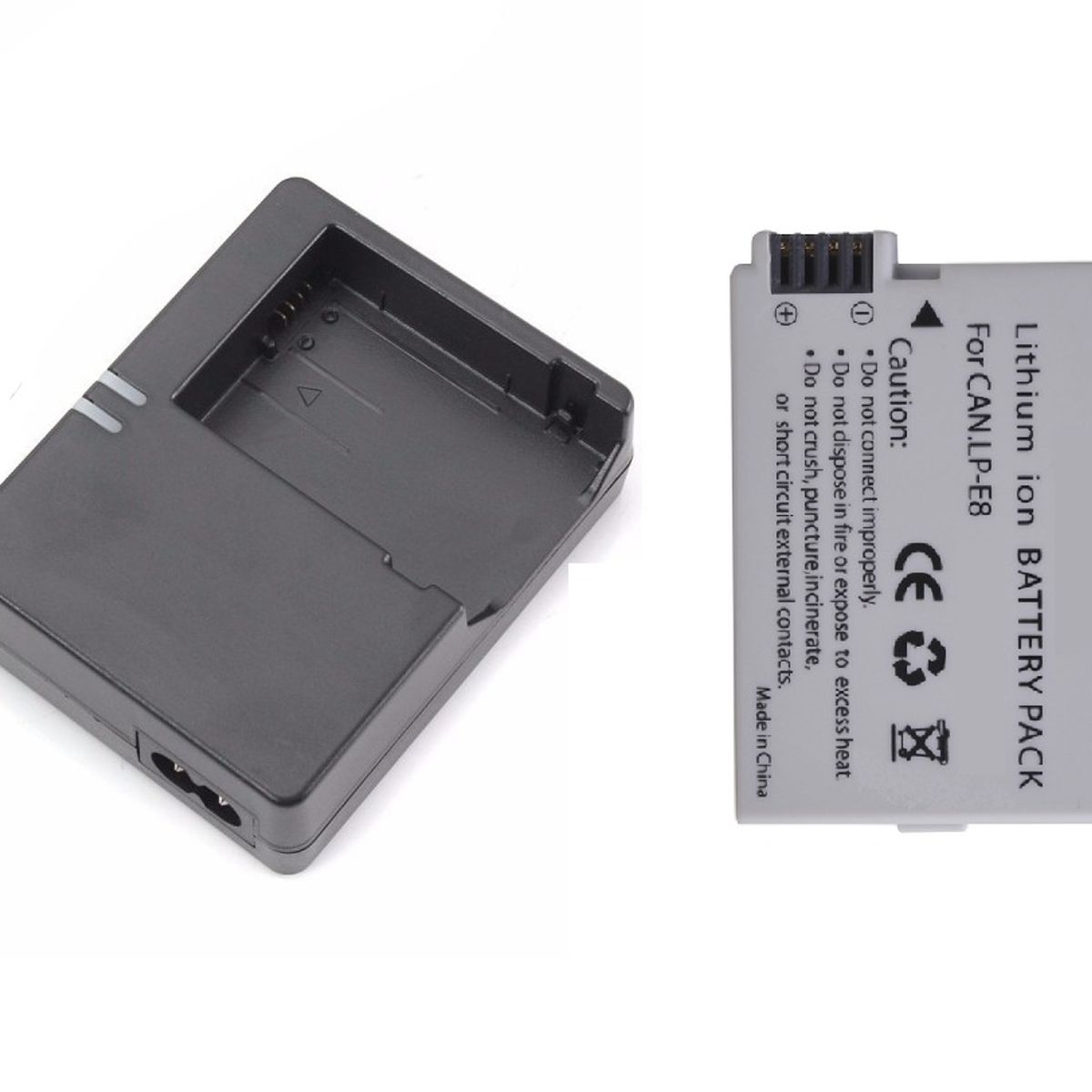 GENERICO - BATERÍA LP-E8 + CARGADOR LC-E8 ALTERNATIVO CANON