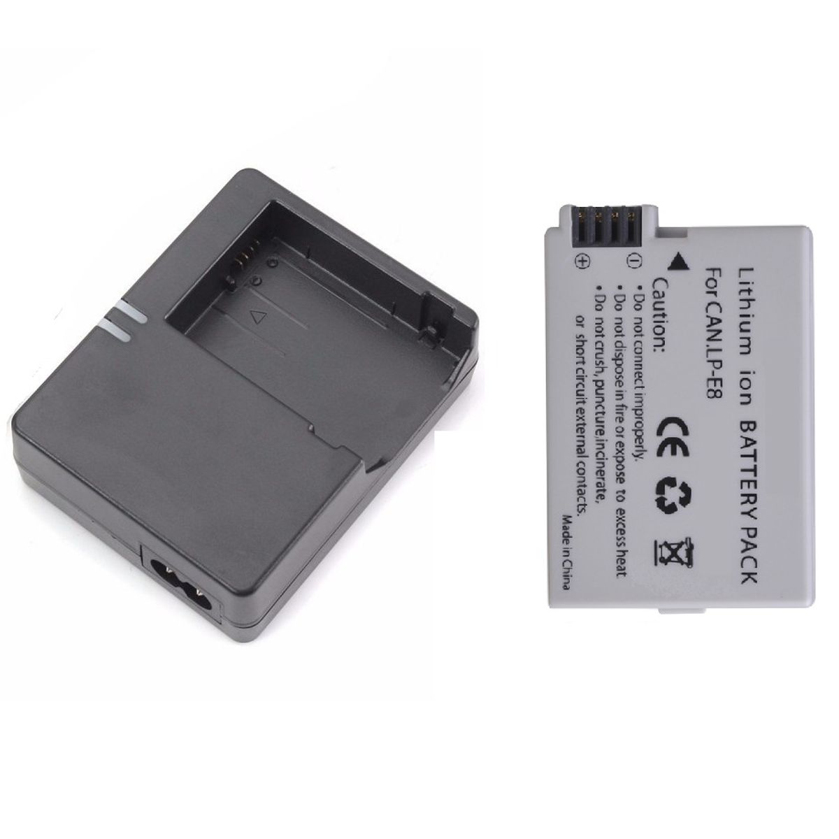 GENERICO - BATERÍA LP-E8 + CARGADOR LC-E8 ALTERNATIVO CANON