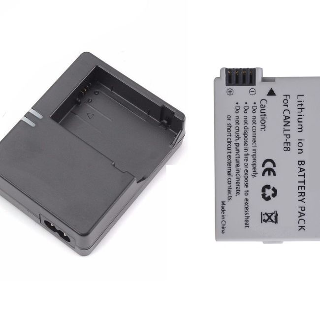 GENERICO - BATERÍA LP-E8 + CARGADOR LC-E8 ALTERNATIVO CANON