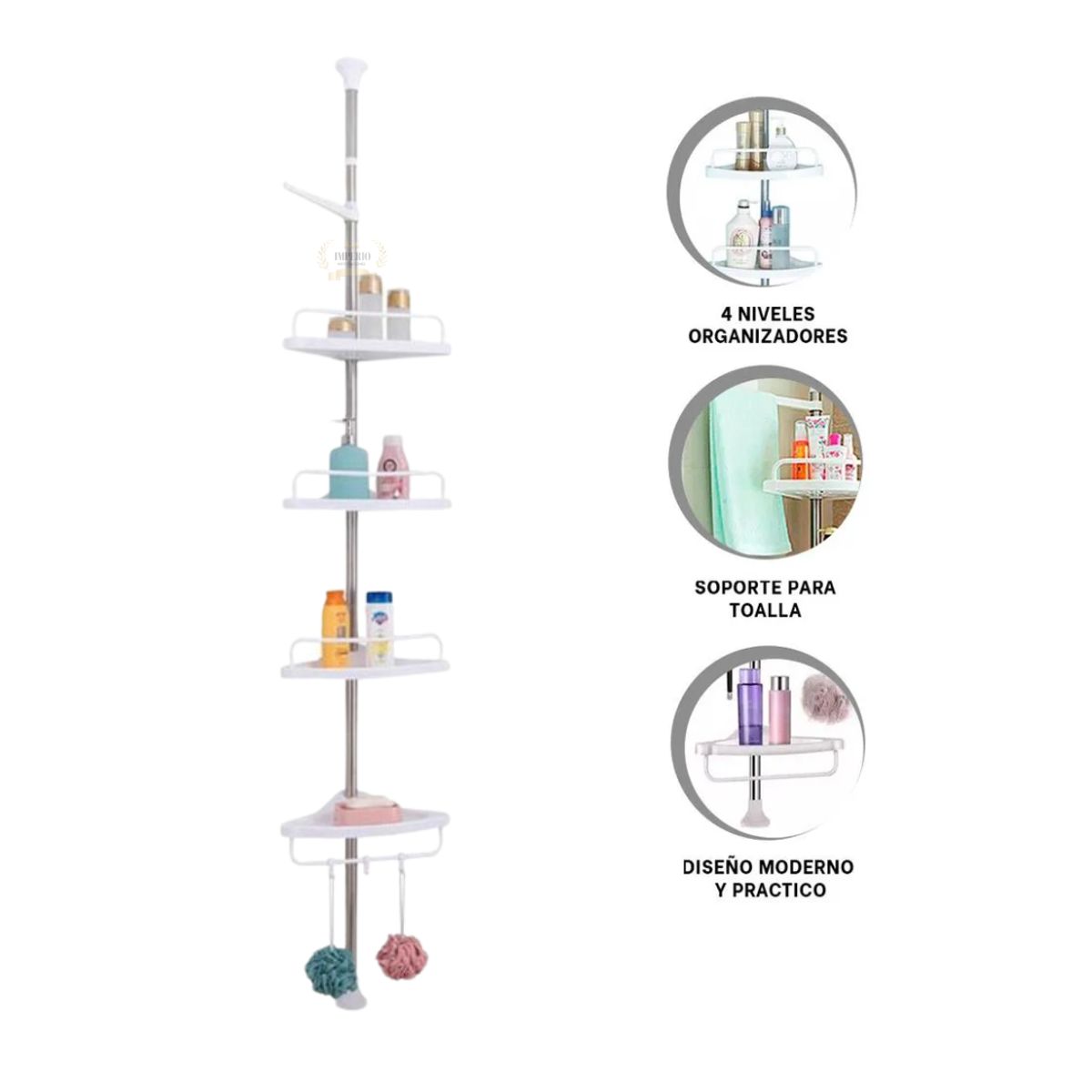 GENERICO - ORGANIZADOR ESTANTE METÁLICO DE BAÑO
