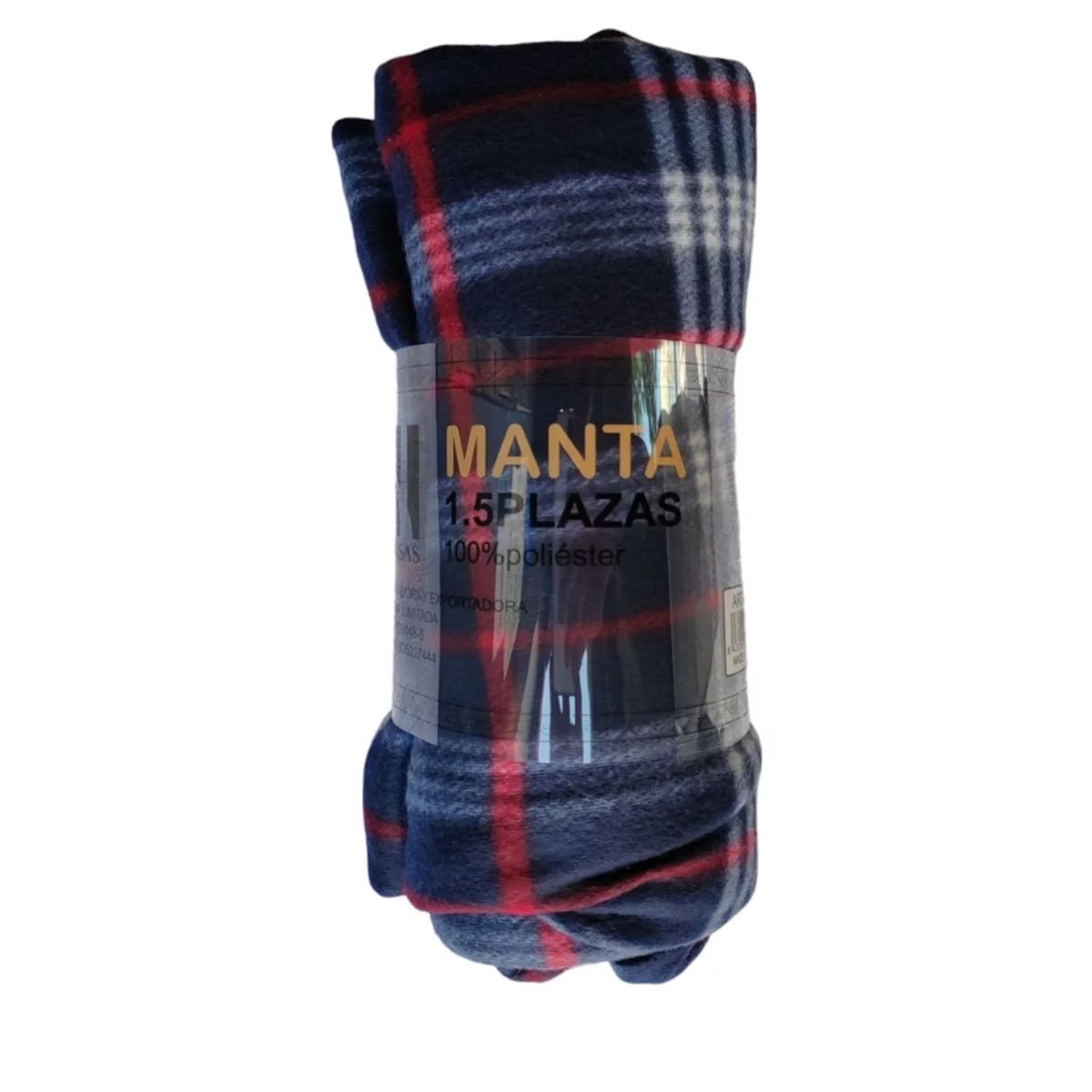 GENERICO - Manta de Polar Plaza y Media 150x200 cm - Colores Variados