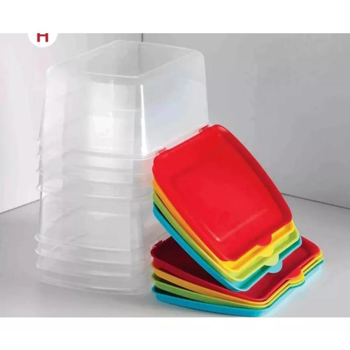 GENERICO - Set 4 Contenedores Plasticos para Comida 4 Tamaños