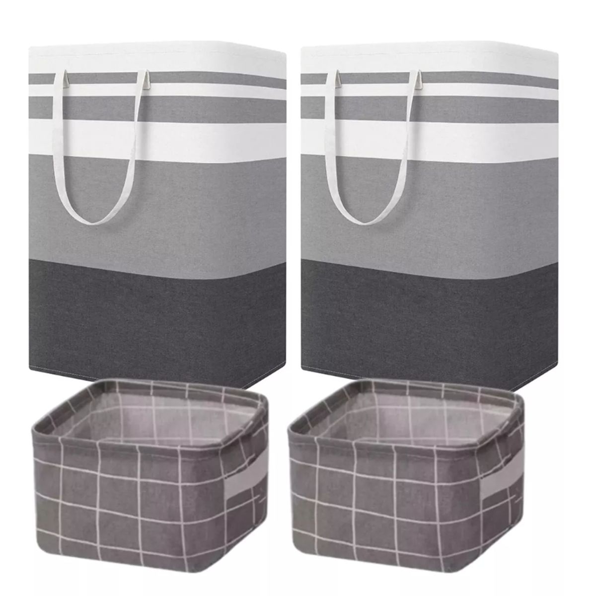 GENERICO - 4 Cesto Grande Ropa Sucia Y Lavandería Plegable,(2x75l+2x5l)