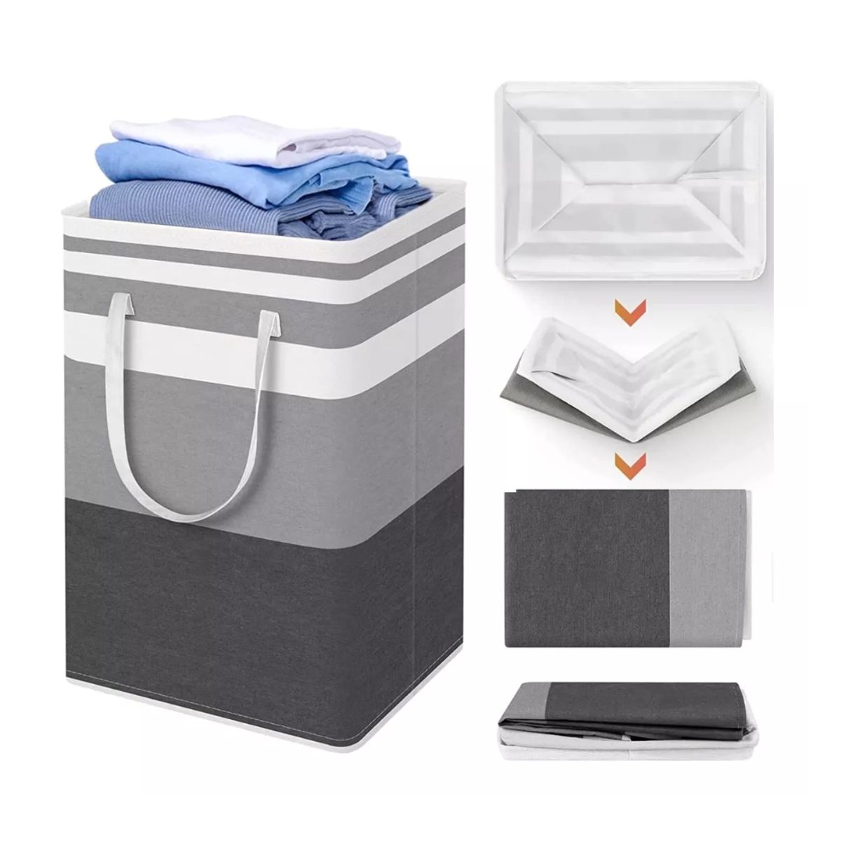 GENERICO - 4 Cesto Grande Ropa Sucia Y Lavandería Plegable,(2x75l+2x5l)