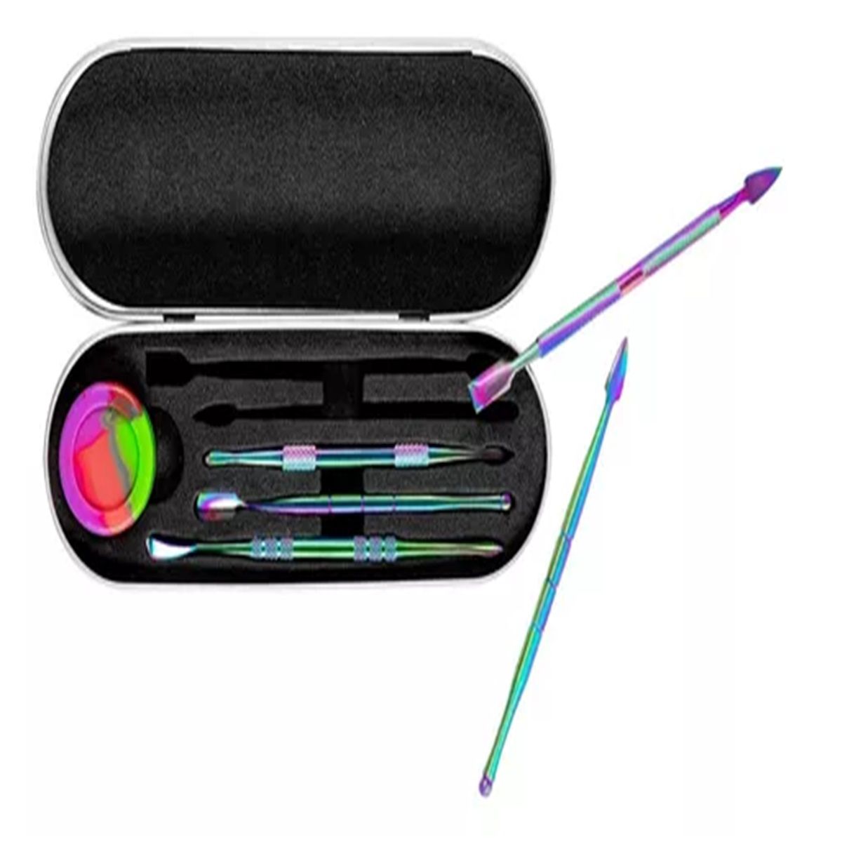 GENERICO - Kit Estuche 5 Dabbers Para Banger Bong Wax Dabber Limpiador