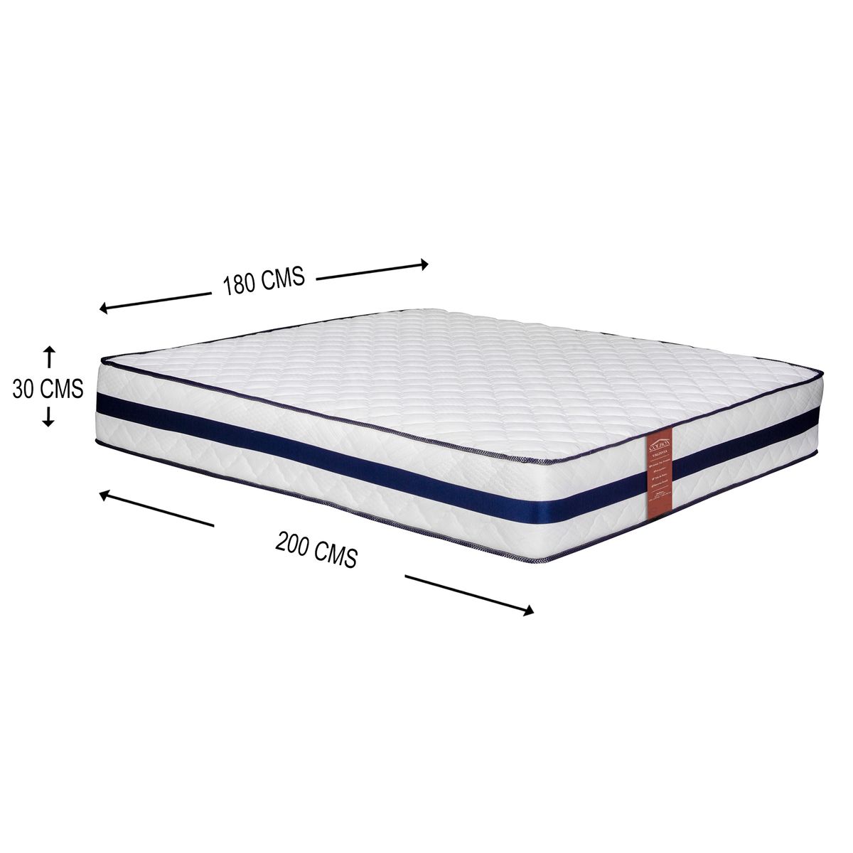 COLBOX - Colchón Valdivia king Azul 180x200x30 Cm