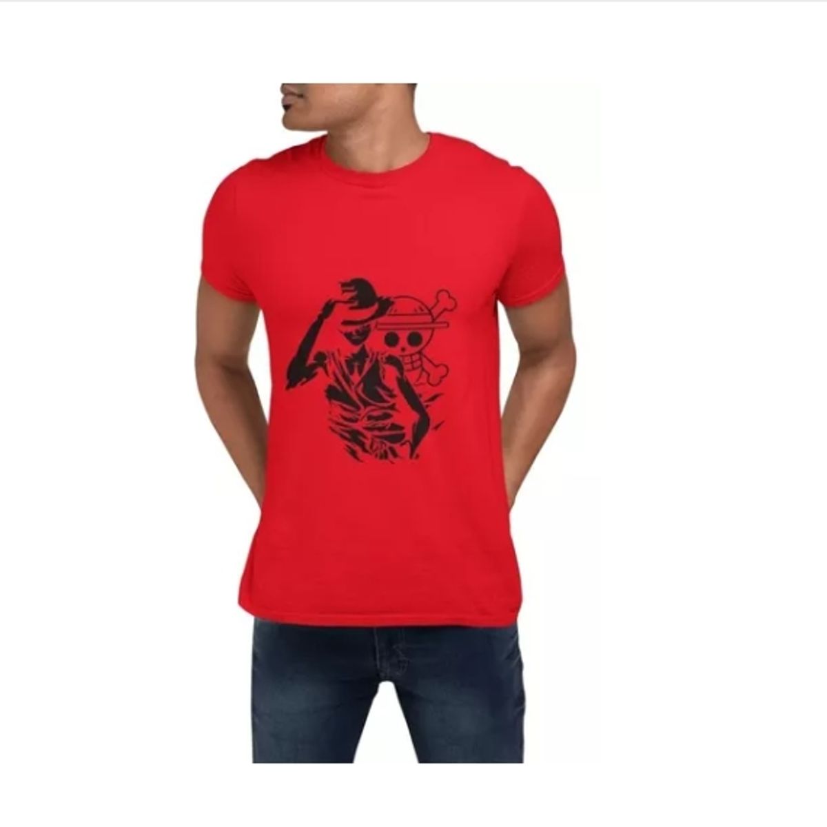 GENERICO - Polera One Piece Anime Silueta Estampada De Algodon