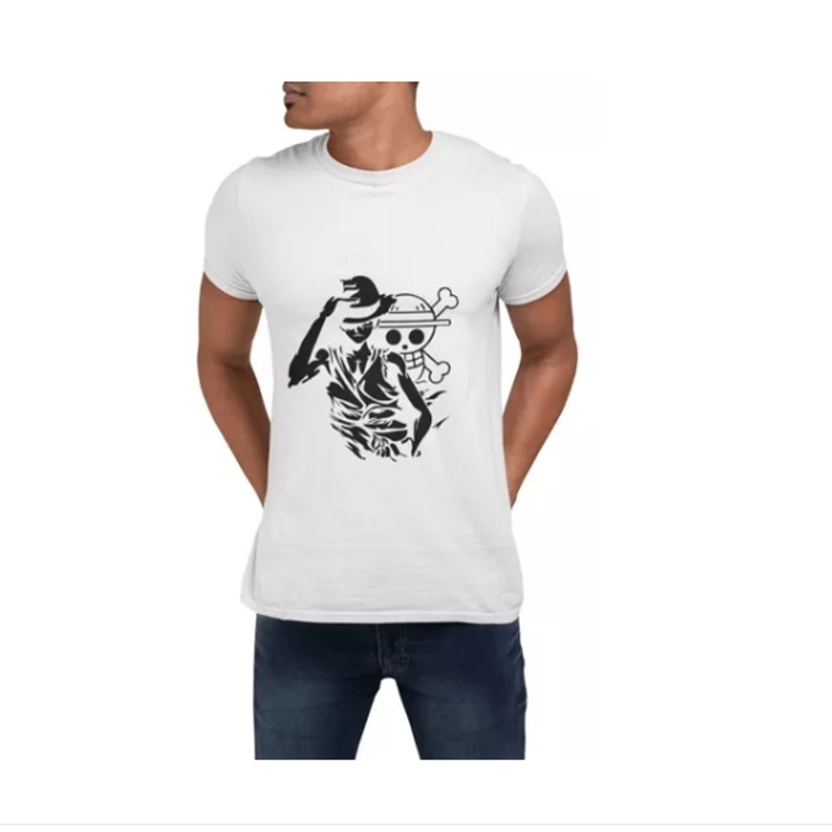 GENERICO - Polera One Piece Anime Silueta Estampada De Algodon