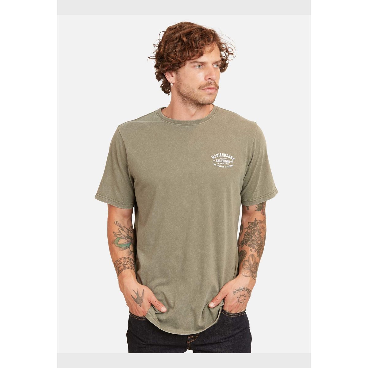 MAUI AND SONS - Polera The Symbols Of Nature Verde Hombre Maui And Sons