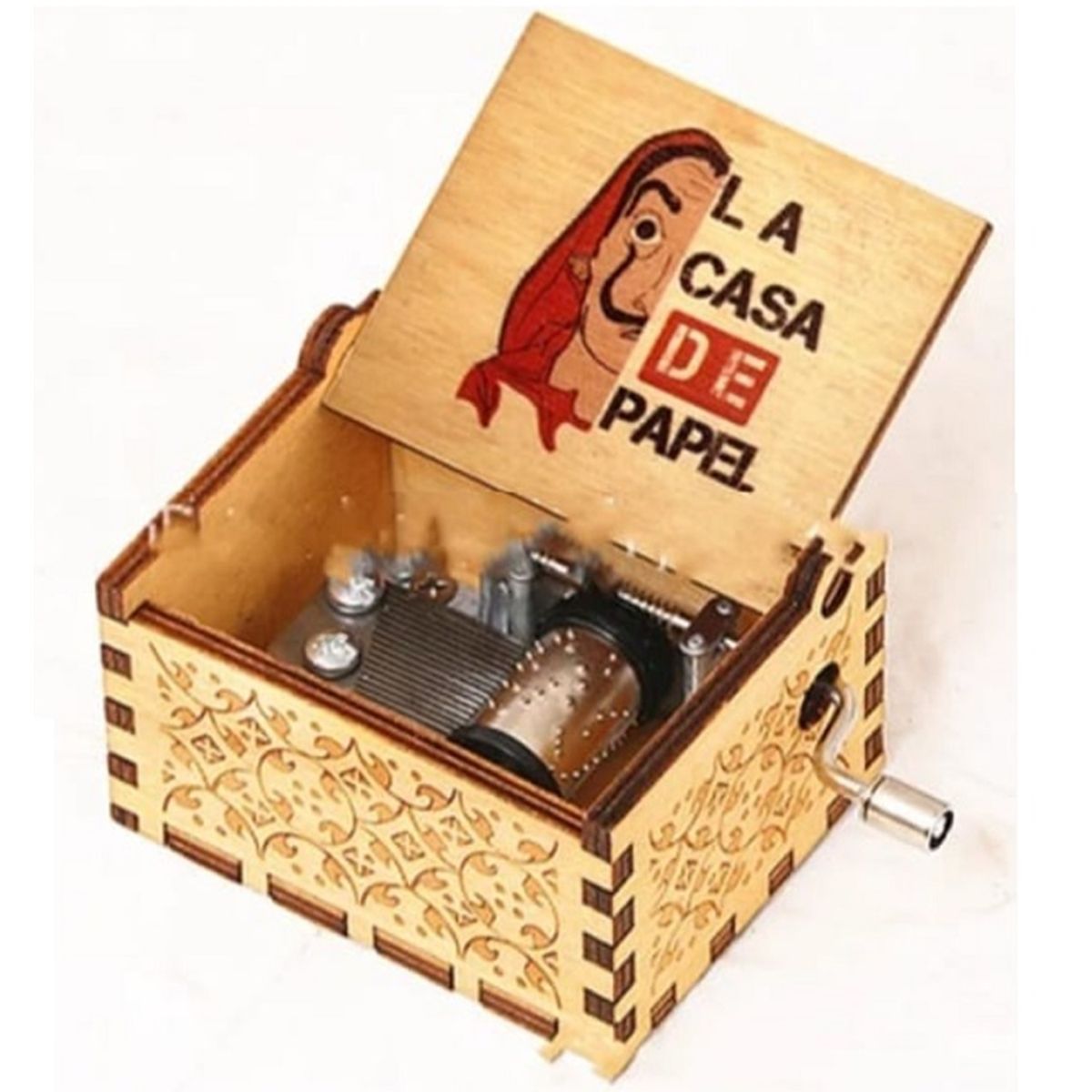 GENERICO - CAJA MUSICAL DE MADERA CASA DE PAPEL