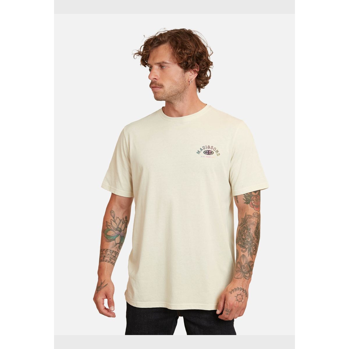 MAUI AND SONS - Polera Logo Vintage Gradient Blanco Hombre Maui And Sons