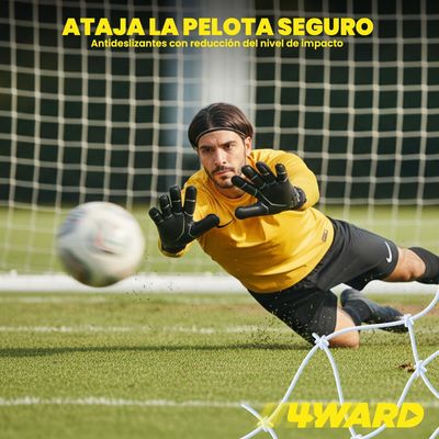 Imagen 2 del producto Guantes de Arquero Portero Futbol 4Ward - Negro - M