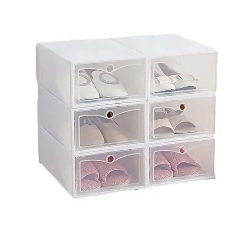 GENERICO - Cajas Organizadoras De Zapatos Cajas Apilables Zapateras X6