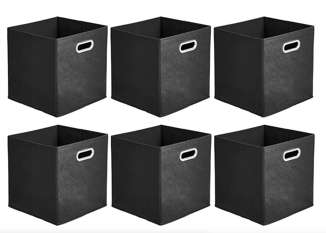 Caja De Almacenamiento Cúbica Plegable Con Asas, Organizador Cúbico De 11 Pulgadas Para Armario