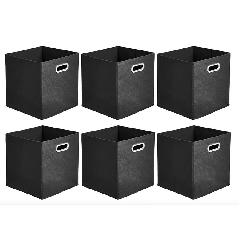 GENERICO - Set 6 Cajas Asas Organizadoras De Tela Plegables Cubos