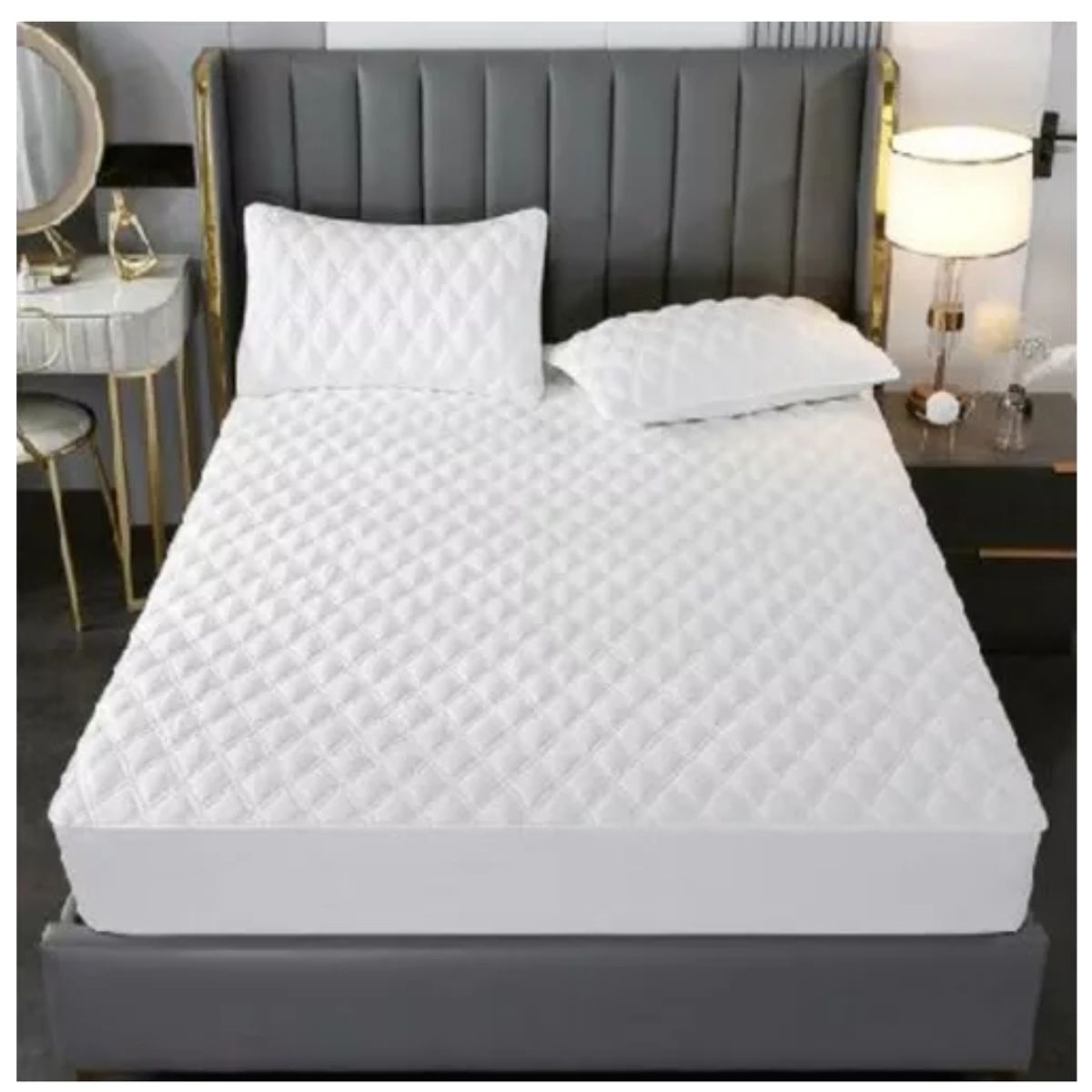 GENERICO - Cubre Colchón Impermeable King Protector Para Colchón Blanco