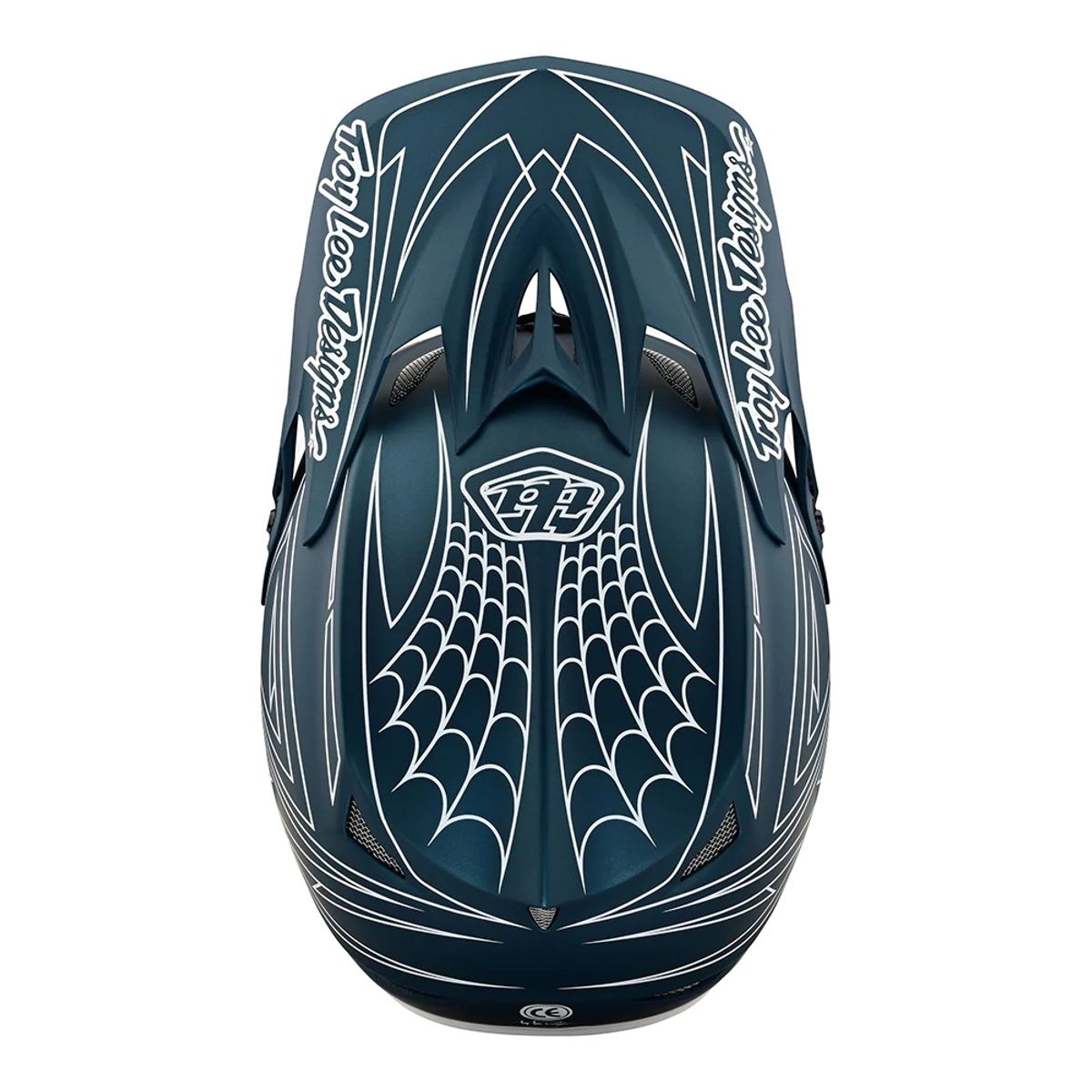 TROY LEE DESIGNS - Casco Bicicleta D3 Fiberlite SpiderStripe Azul TLD Talla M