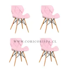 CORI CORI - Pack 4 Sillas Mariposa Eames Rosa