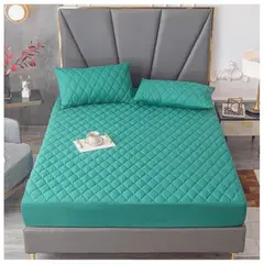 GENERICO - Cubre Colchón - Forro impermeable con Fundas - KING - Color turquesa