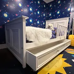 MPA DECOHOGAR - Cama romántica infantil con cajón - 1,5 plaza