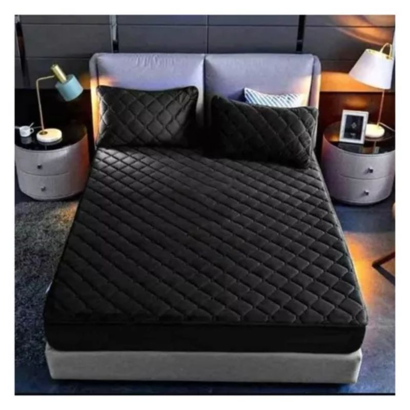 GENERICO - Cubrecolchon Protector 2 Plazas + 2 Fundas Para Almohada