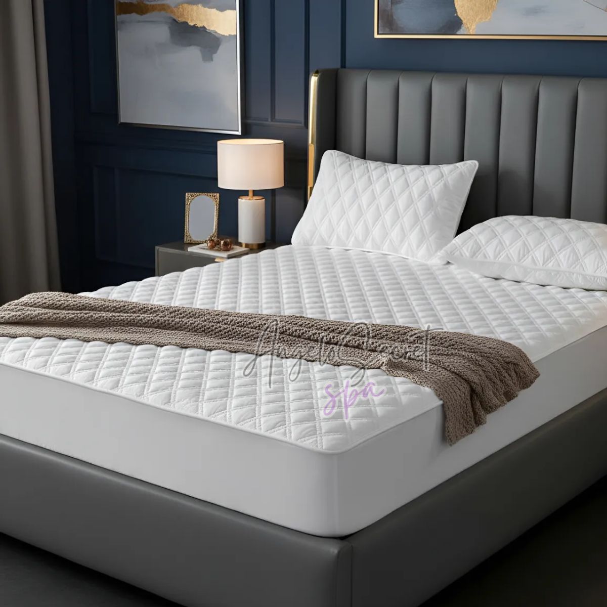 GENERICO - Funda Cubre Colchón 15 Plaza + 1 Funda Almohada - Blanco