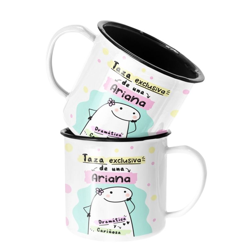 SM - Taza Enlozada Lechera Aries Regalo para Ariana Zodiaco SM