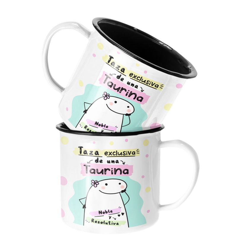 SM - Taza Enlozada Lechera Tauro Regalo para Taurina Zodiaco SM