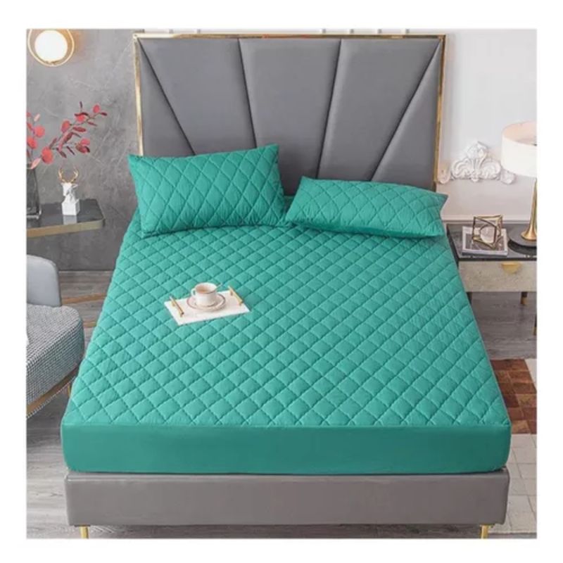 GENERICO - Cubrecolchon Protector 2 Plazas + 2 Fundas Para Almohada