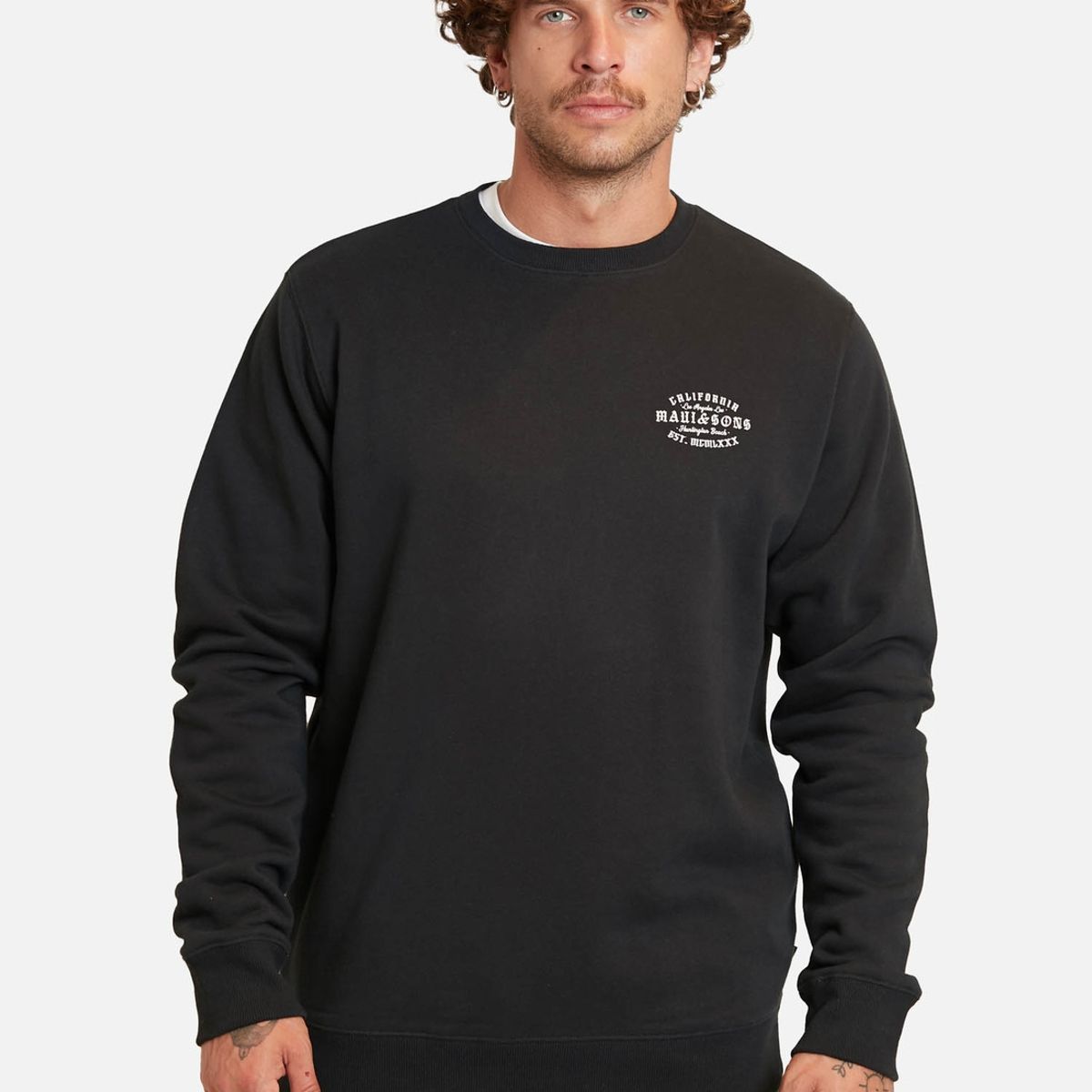 MAUI AND SONS - Poleron Los Angeles Lax Negro Hombre Maui And Sons
