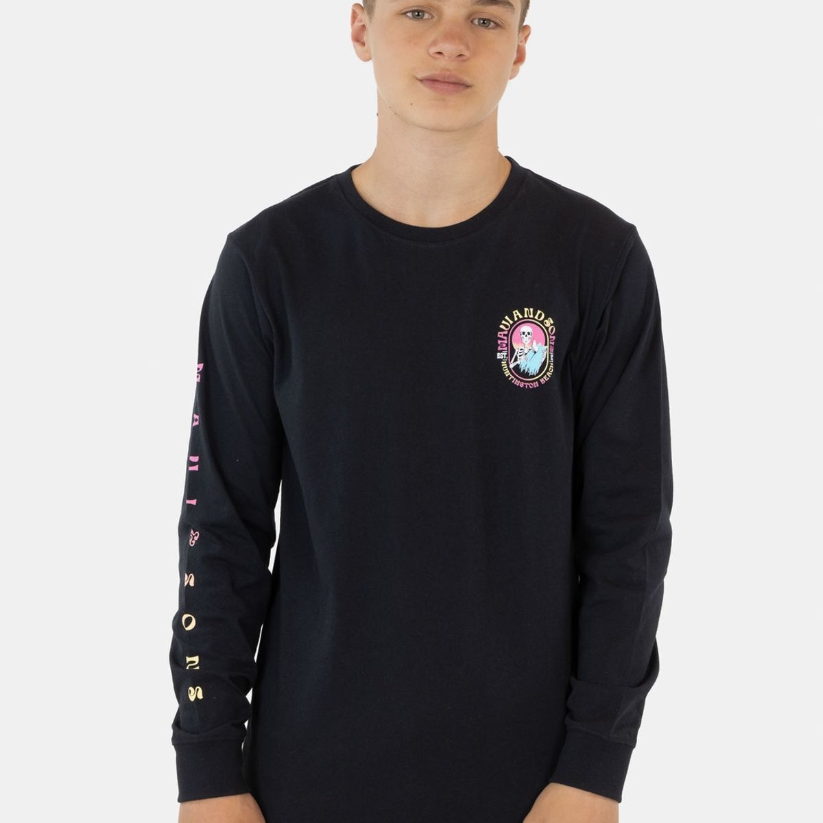 MAUI AND SONS - Polera Huntington Negro Infantil Maui And Sons