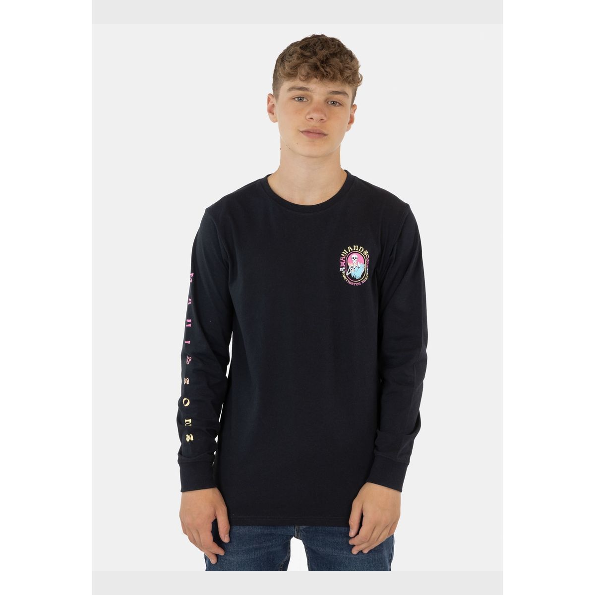 MAUI AND SONS - Polera Huntington Negro Infantil Maui And Sons