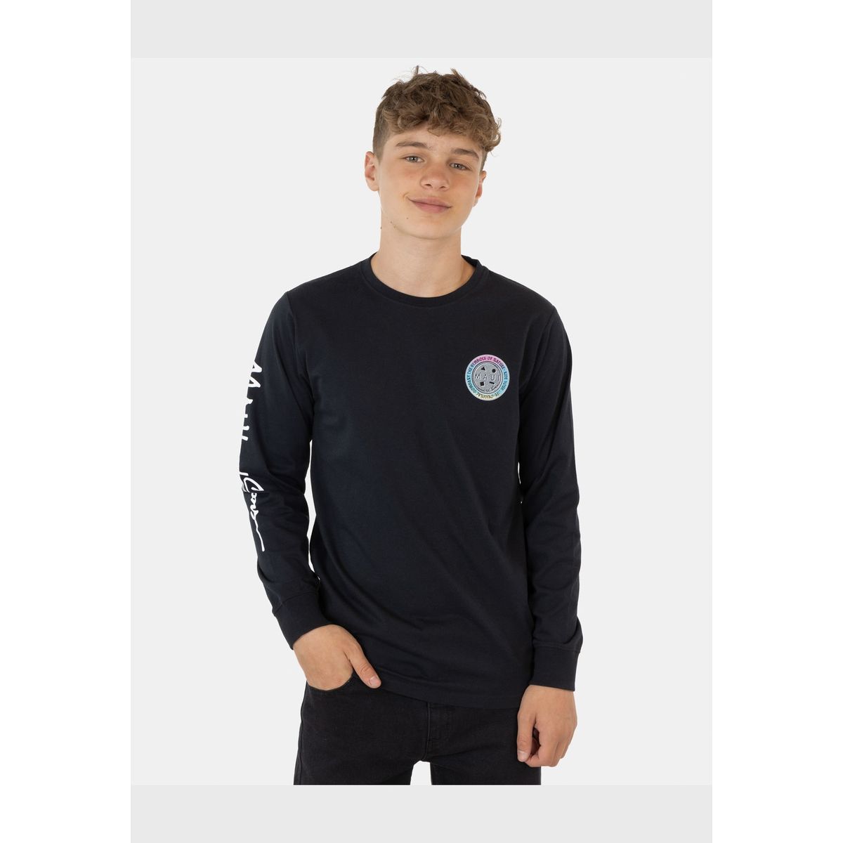 MAUI AND SONS - Polera Gradiente Negro Infantil Maui And Sons