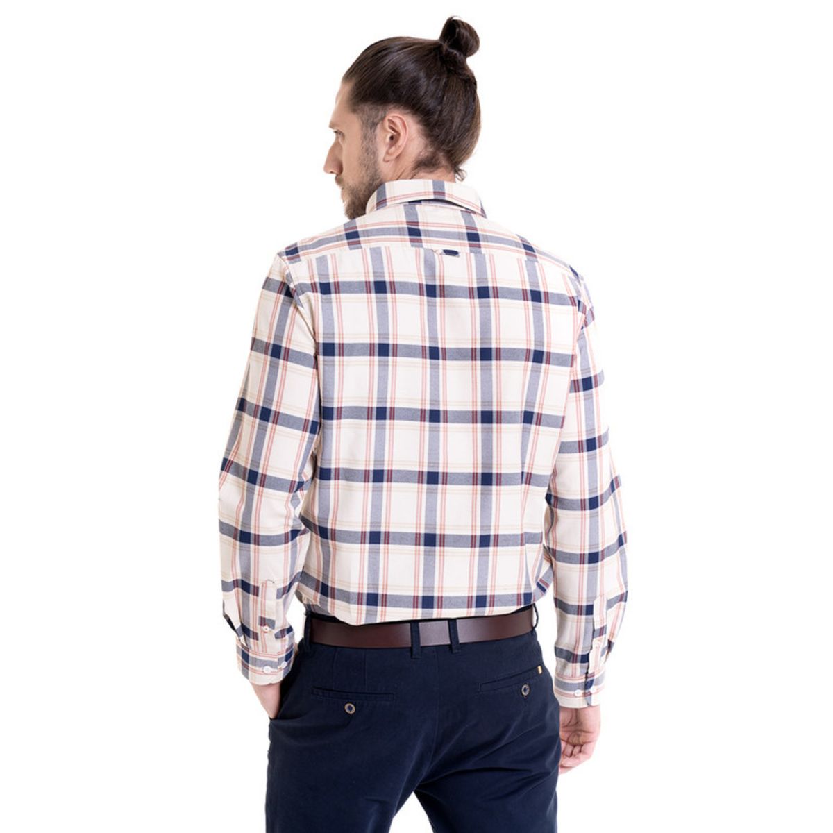 POTROS - Camisa Oxford Fantasía Crema POTROS