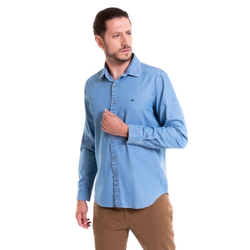 POTROS - Camisa Look Denim Celeste POTROS