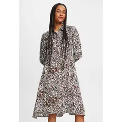 ESPRIT - Vestido camisero con cuello de solapas Mujer