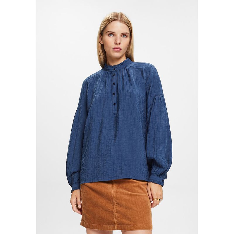 ESPRIT - Blusa De Manga Larga Texturizada Mujer Esprit ESPRIT