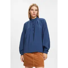 ESPRIT - Blusa De Manga Larga Texturizada Mujer