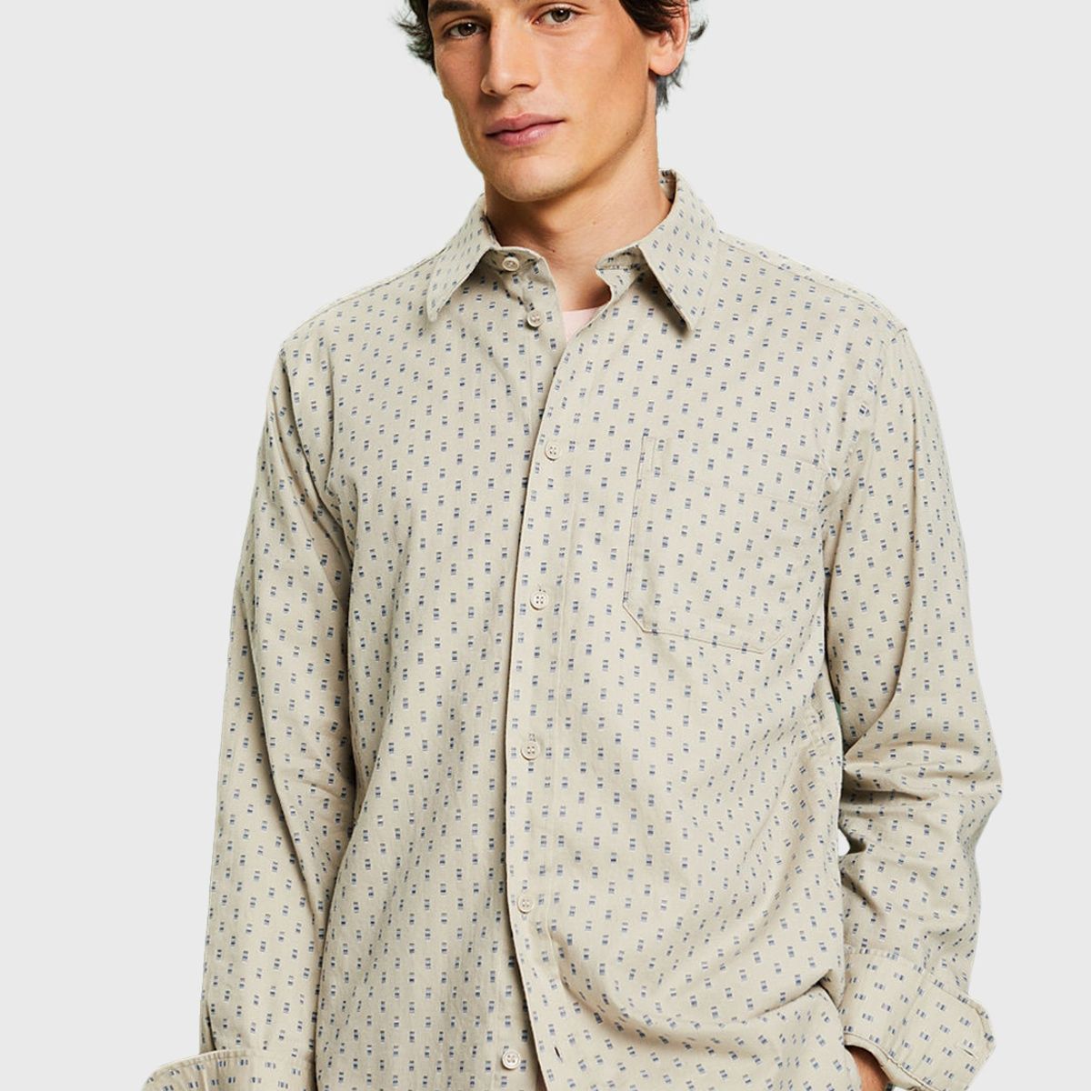 ESPRIT - Camisa Estampada De Corte Slim Hombre Esprit ESPRIT