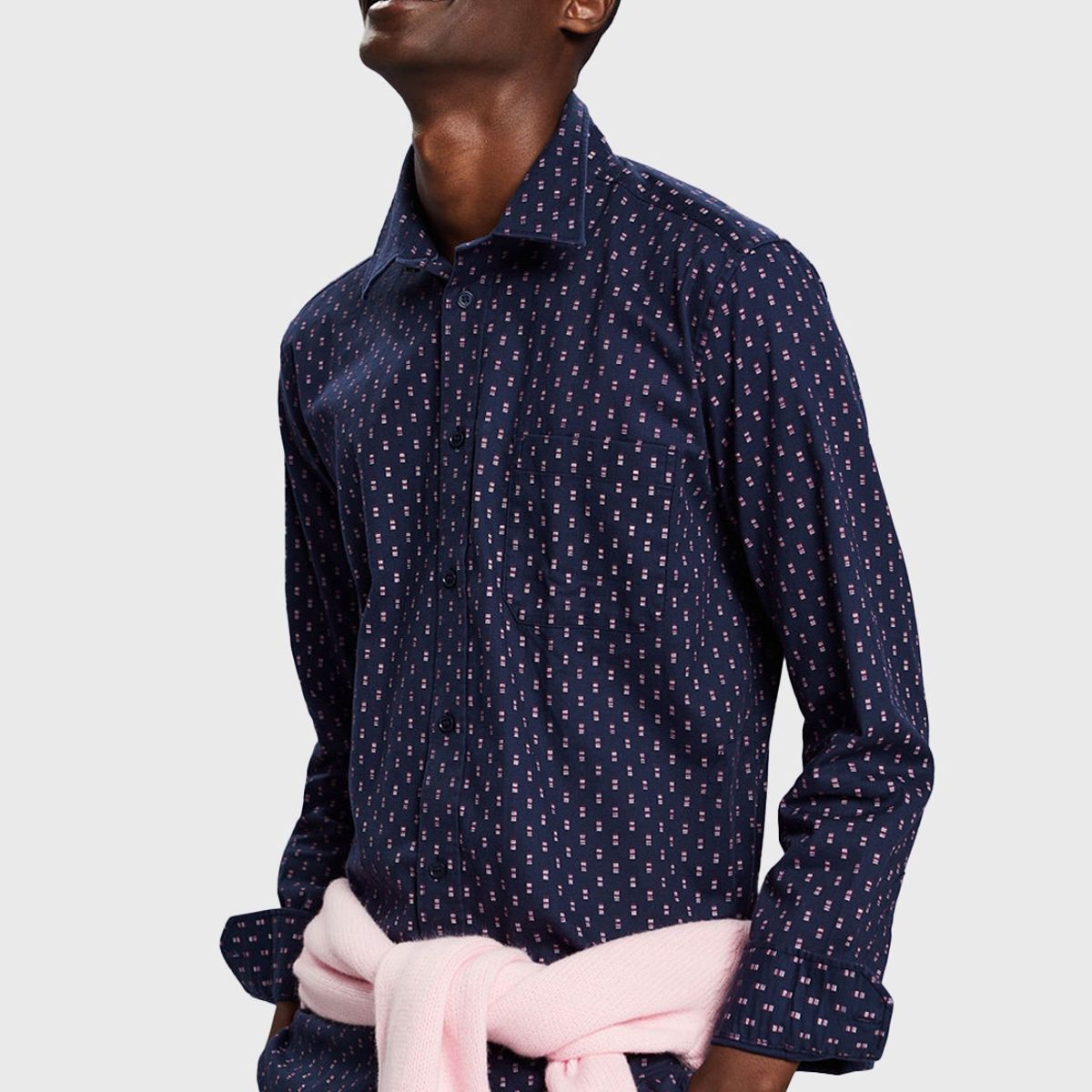 ESPRIT - Camisa Estampada De Corte Slim Hombre Esprit ESPRIT