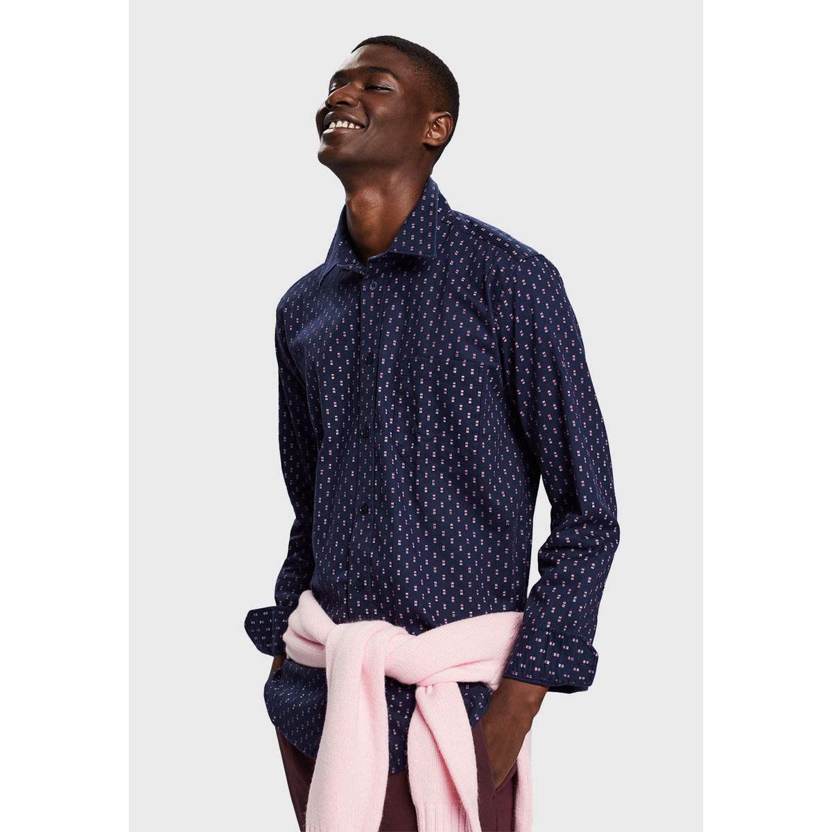 ESPRIT - Camisa Estampada De Corte Slim Hombre Esprit ESPRIT