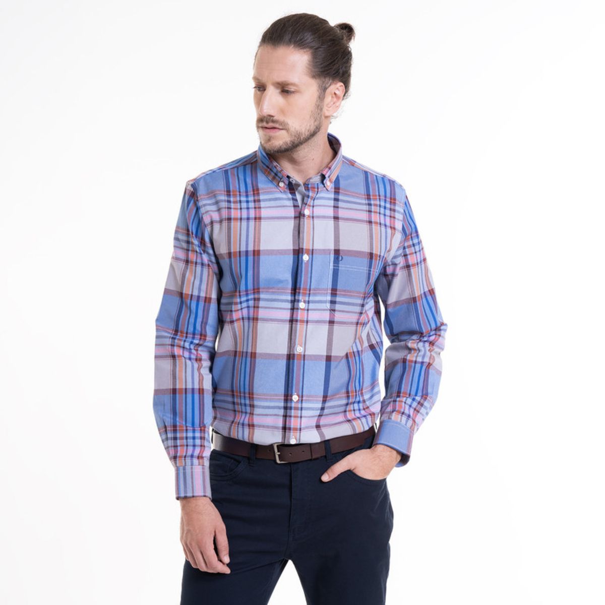 POTROS - Camisa Oxford Fantasía Celeste POTROS