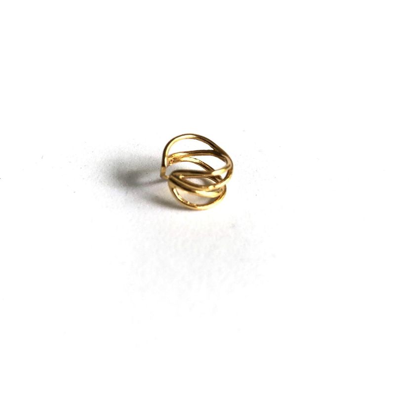 GOIA - Cuff doble cruzado gold