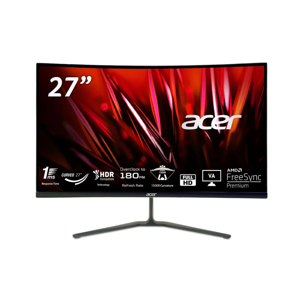 ACER - Monitor Acer Gamer Curvo FHD180 Hz 1 ms 27 AMD FreeSync