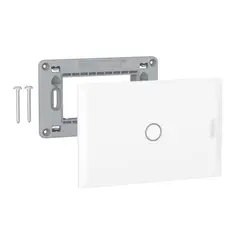 BTICINO - PLACA CIEGA BLANCA CON SOPORTE