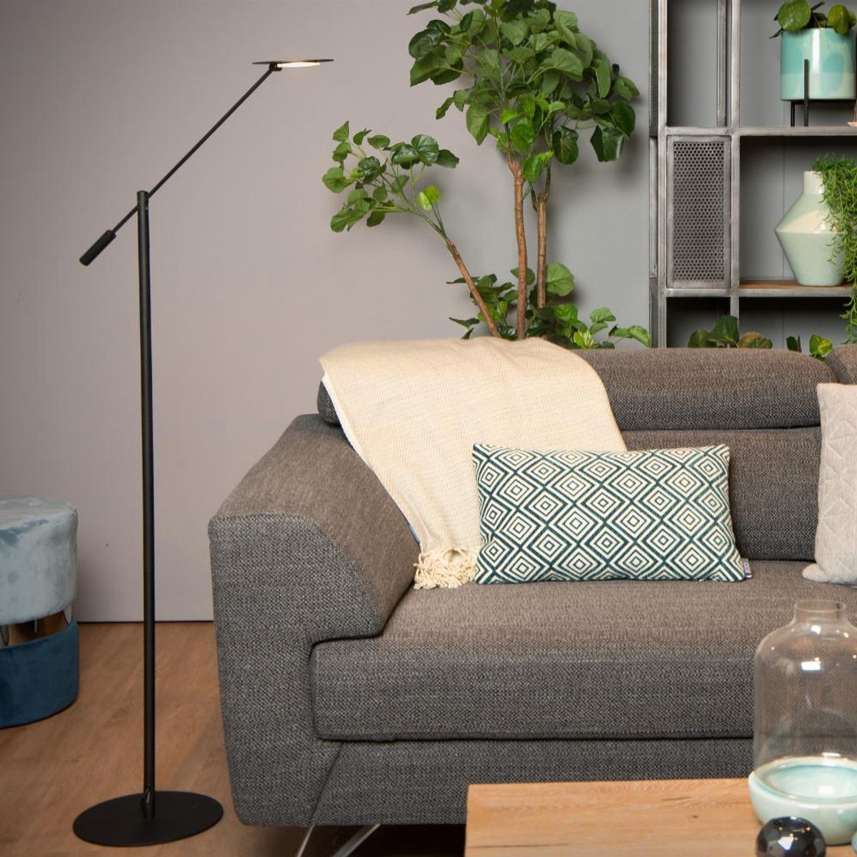 BOSCO - LAMPARA DE PIE ANSELMO NEGRO LED 3000K BOSCO