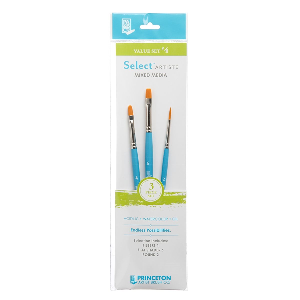 PRINCETON - Set 3 Pinceles Value Set 4 Princeton