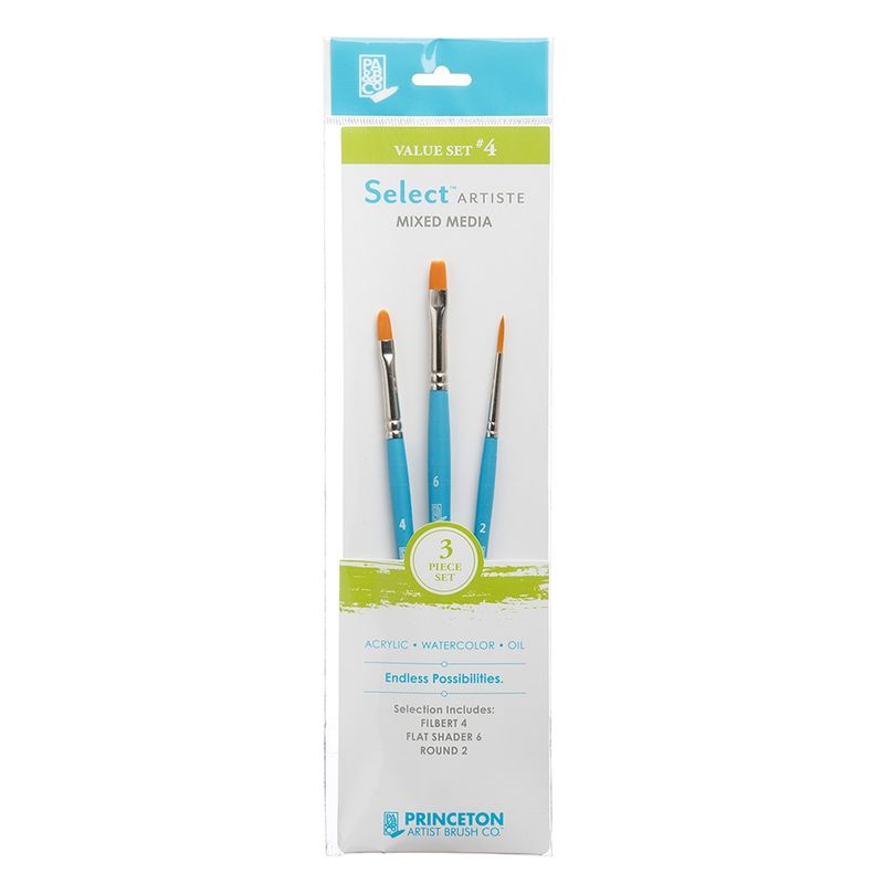 PRINCETON - Set 3 Pinceles Value Set 4 Princeton