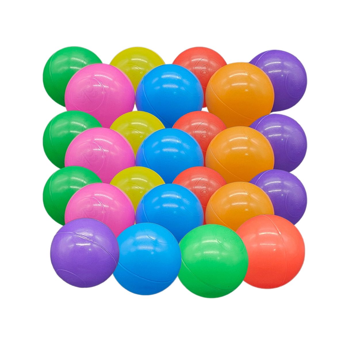 GENERICO - Set 25 Pelotas Plásticas De Piscinas Corrales Colores Niños